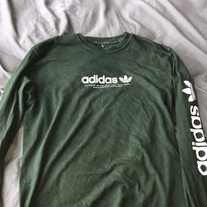 Dark green Addias shirt from pacsun